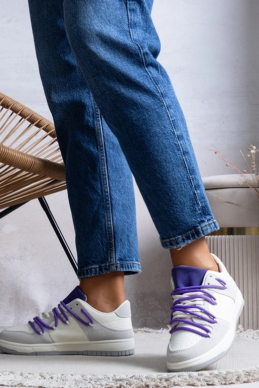 Šedé tenisky dámske tenisky fialové...