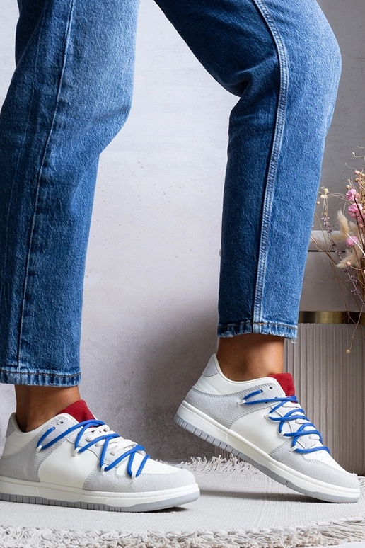 Šedé dámske tenisky tenisky šnúrky...