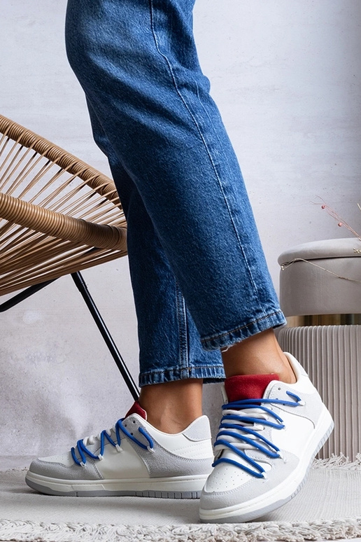 Šedé dámske tenisky tenisky šnúrky...