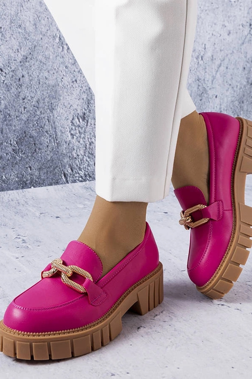 Ružové poltopánky s zlatou...