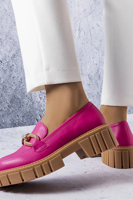 Ružové poltopánky s zlatou...