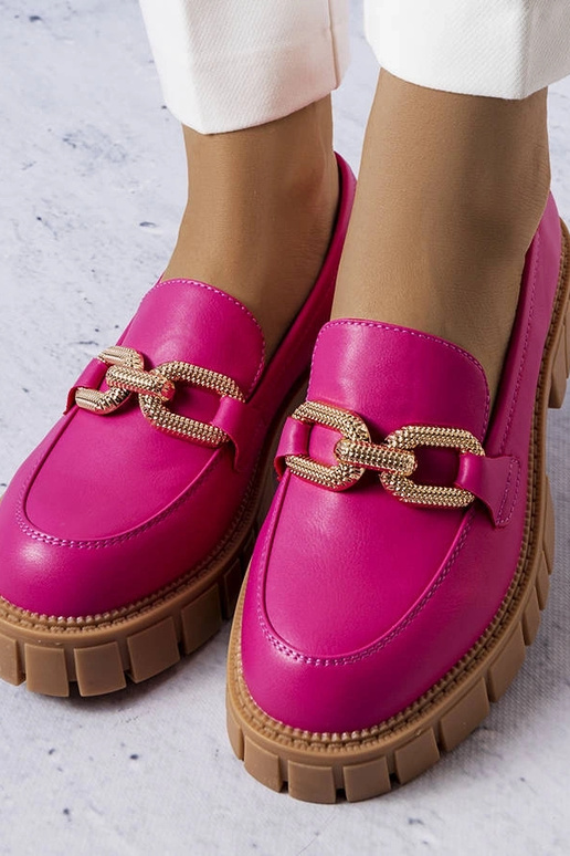 Ružové poltopánky s zlatou...