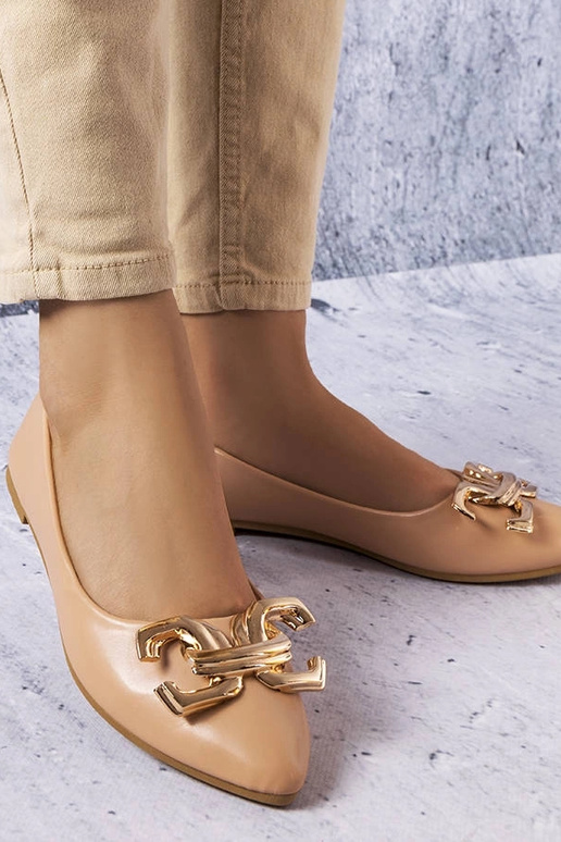 Tmavo pieskové topánky s ozdobou,...