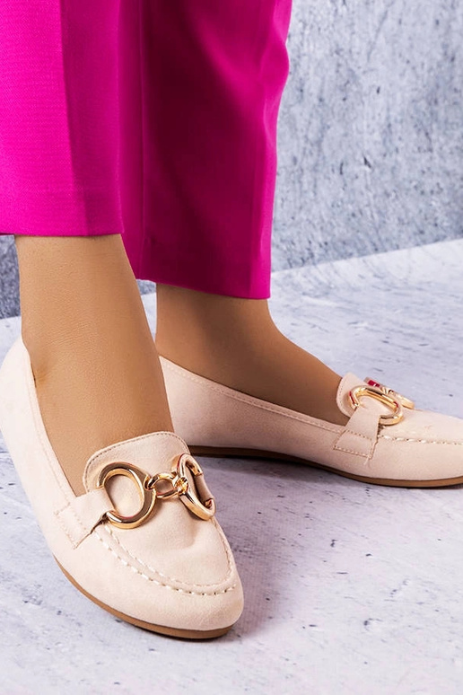 Béžové klasické mokasíny Pitre