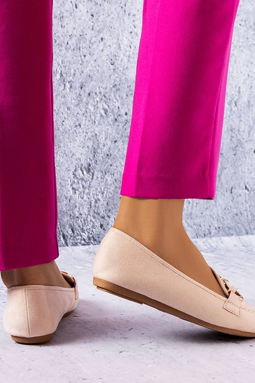 Béžové klasické mokasíny Pitre