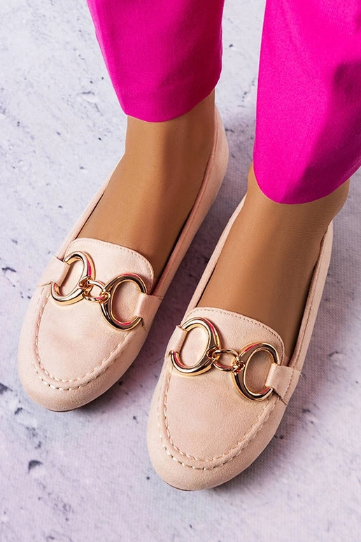 Béžové klasické mokasíny Pitre