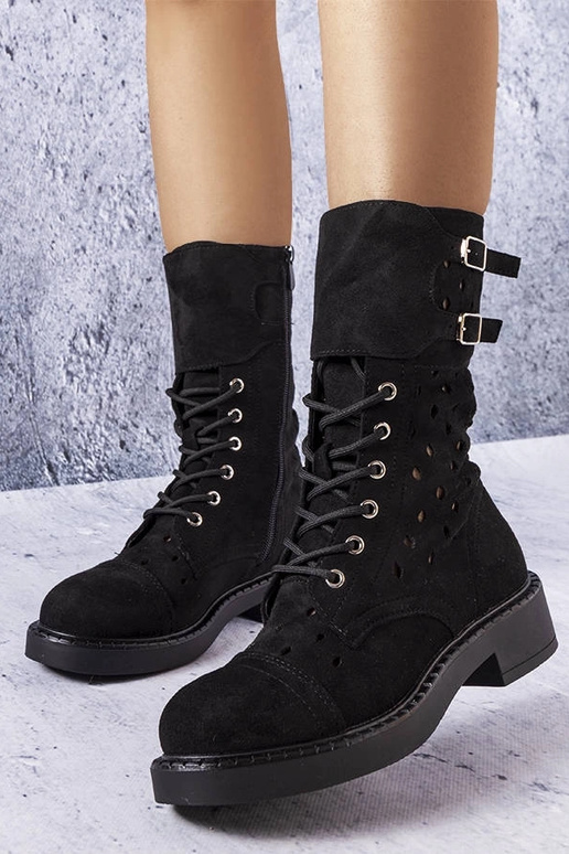 Čierne členkové čižmy Legault