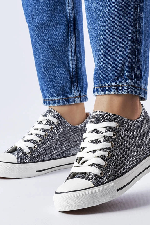 Krétske klinové tenisky s čiernymi...