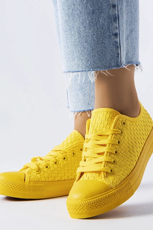 Žlté tkané tenisky Thibodeau