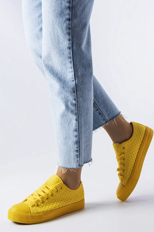 Žlté tkané tenisky Thibodeau