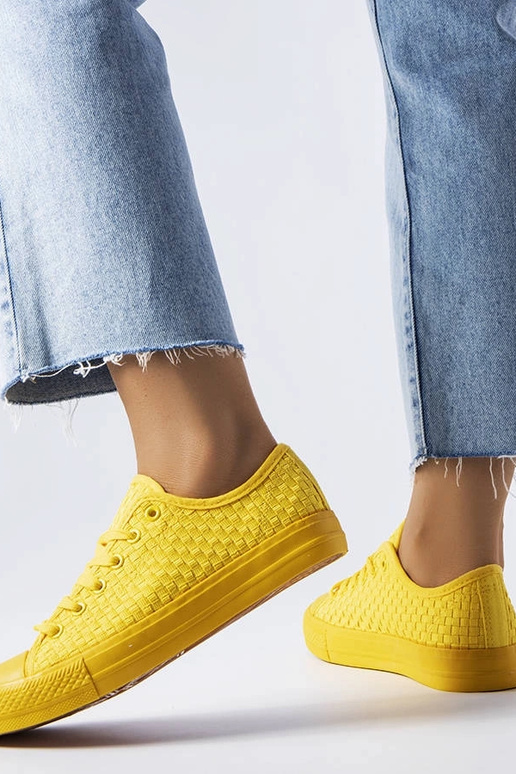 Žlté tkané tenisky Thibodeau