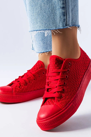 Červené tkané tenisky... 2