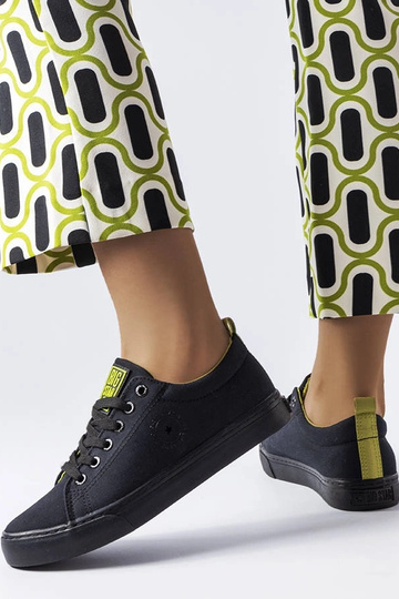 Čierne látkové tenisky Big... 2