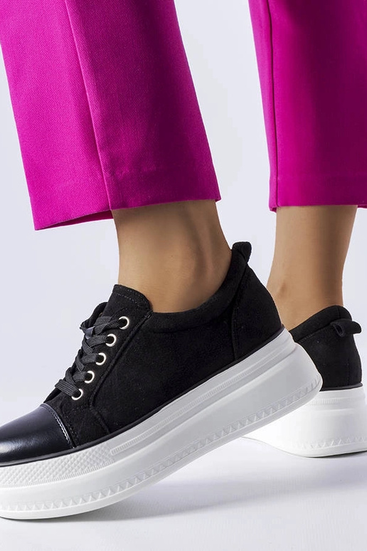 Čierne topánky na platforme, „Pascaline" Čierne topánky na platforme, „Pascaline"