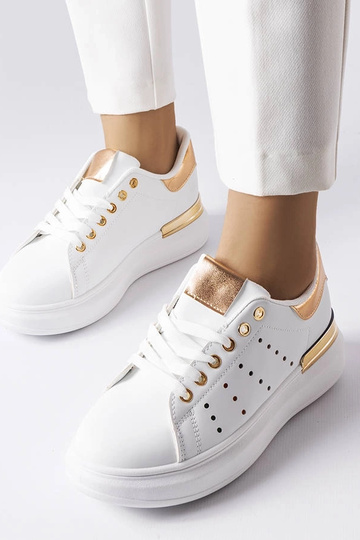 Biele tenisky s farebnou...