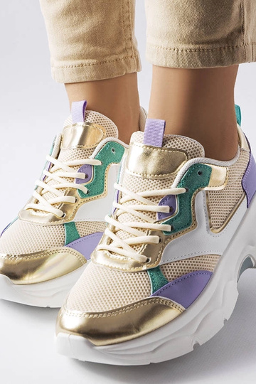 Dámske bielo-zlaté tenisky... 2