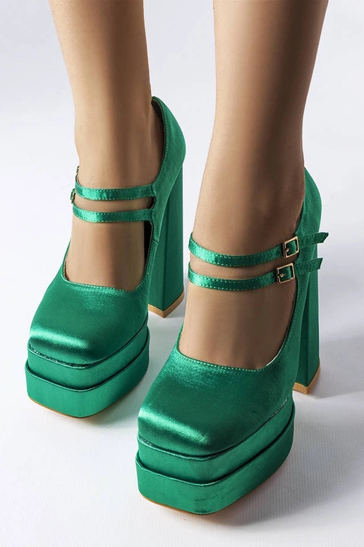 Zelené lodičky Gabriel na vysokom opätku