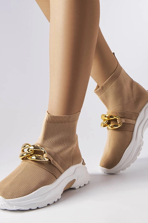 Hnedé retiazkové tenisky Baptiste