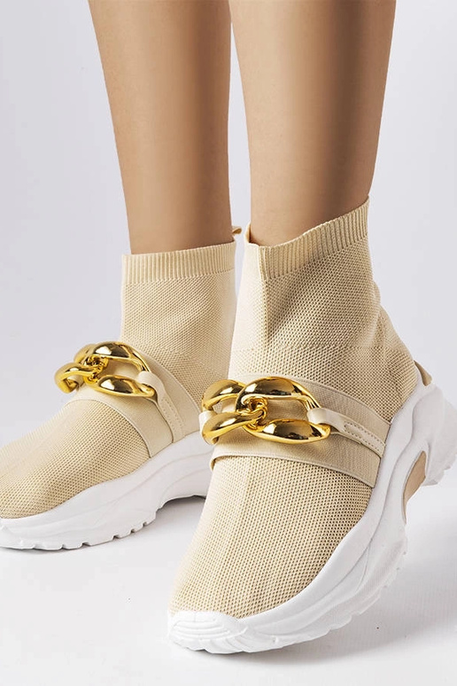 Béžové retiazkové tenisky Baptiste