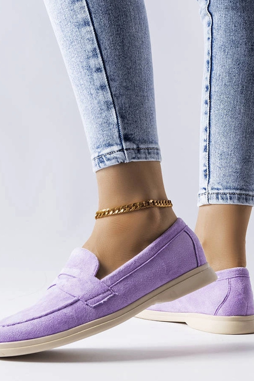 Ferragus fialové eko-suede mokasíny