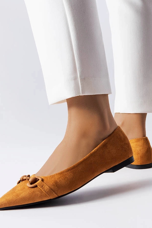 Hnedé balerínky so špičkou Aimé