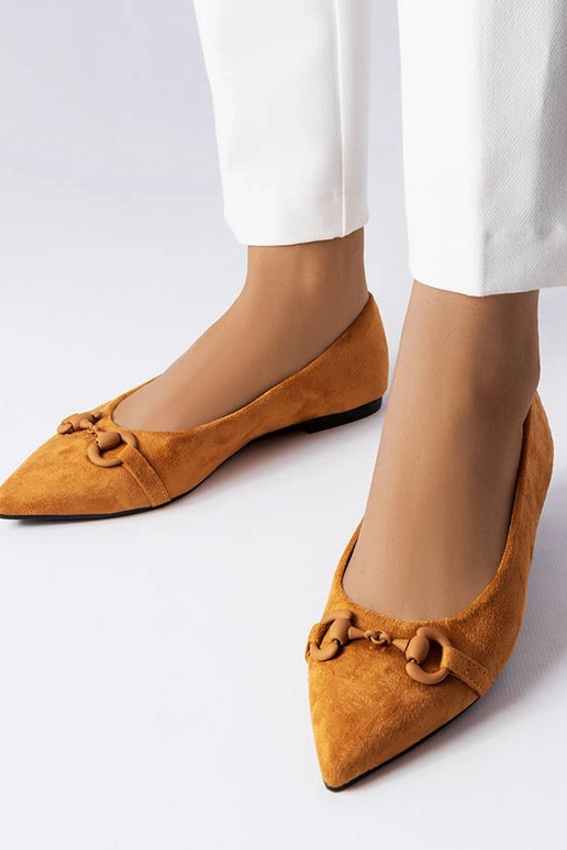 Hnedé balerínky so špičkou Aimé