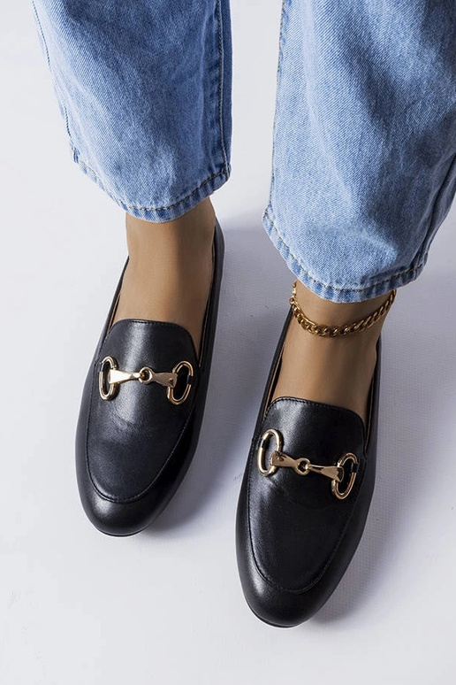 Čierne mokasíny s prackou Philip