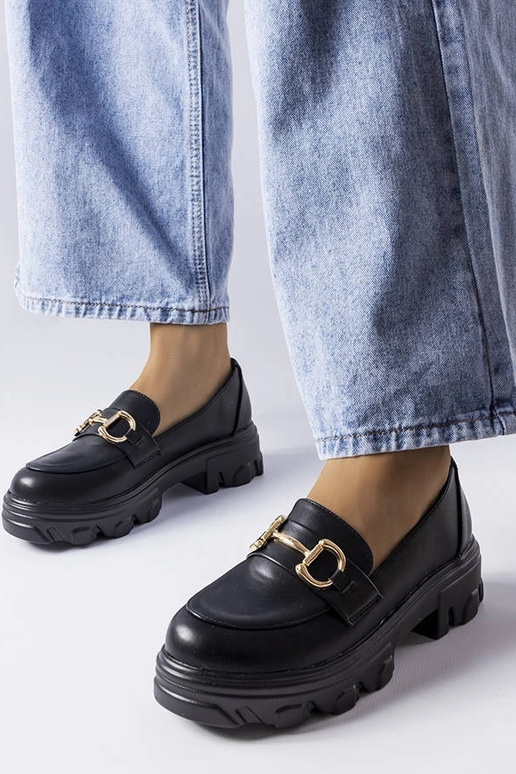 Čierne topánky Mason s prackou