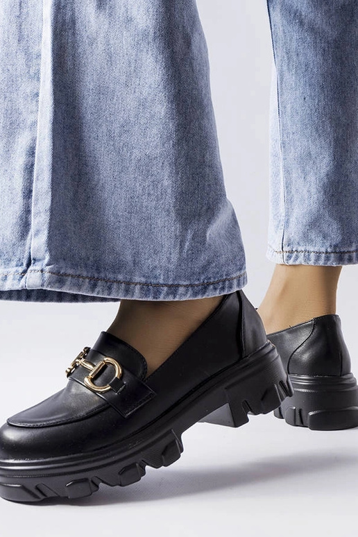 Čierne topánky Mason s prackou