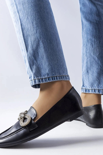 Čierne mokasíny so zirkónmi... 2