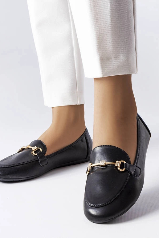 Čierne ozdobné mokasíny Lejeune