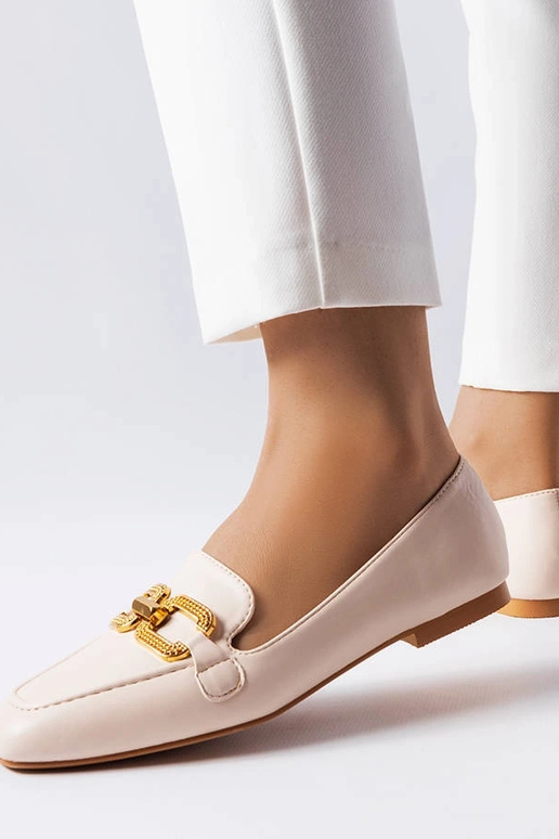 Béžové mokasíny s Rousseau prackou