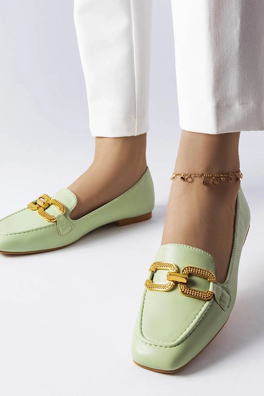 Zelené mokasíny s Rousseau prackou