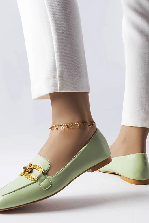 Zelené mokasíny s Rousseau prackou