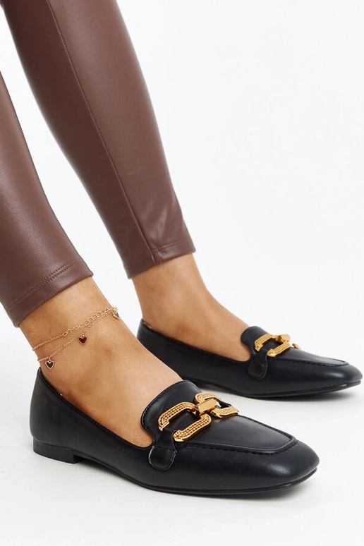 Čierne mokasíny s Rousseau prackou