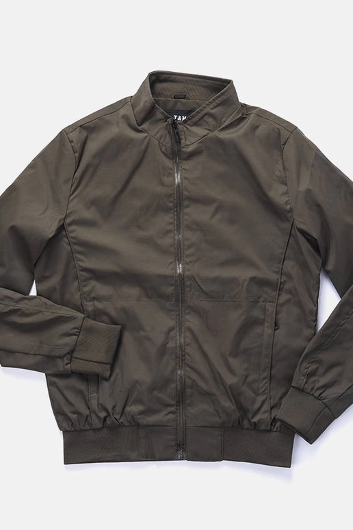 Zelená pánska bunda so stojačikom...