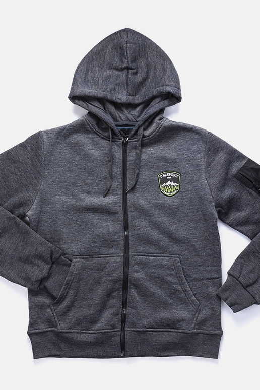 Tmavosivá pánska mikina s kapucňou...