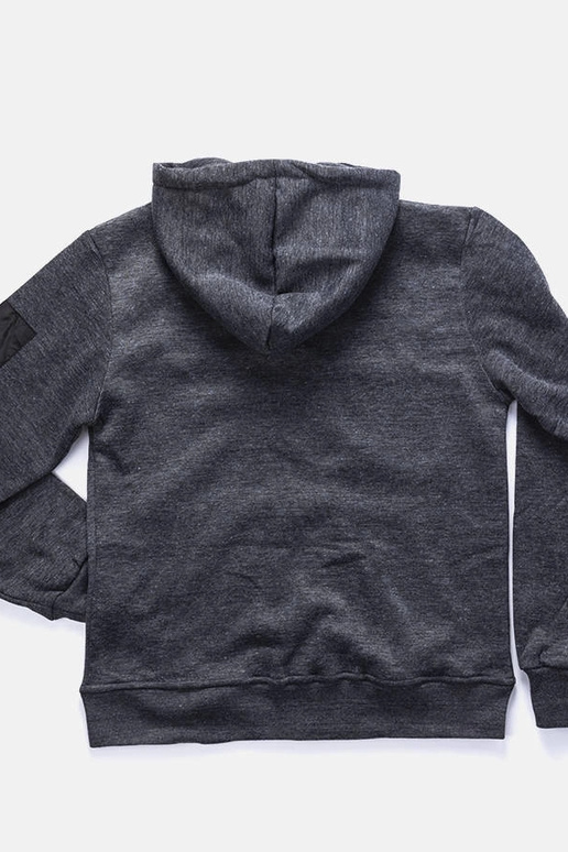 Tmavosivá pánska mikina s kapucňou...