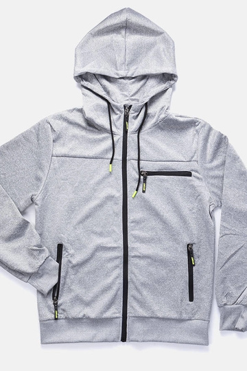 Pánska svetlošedá mikina s...