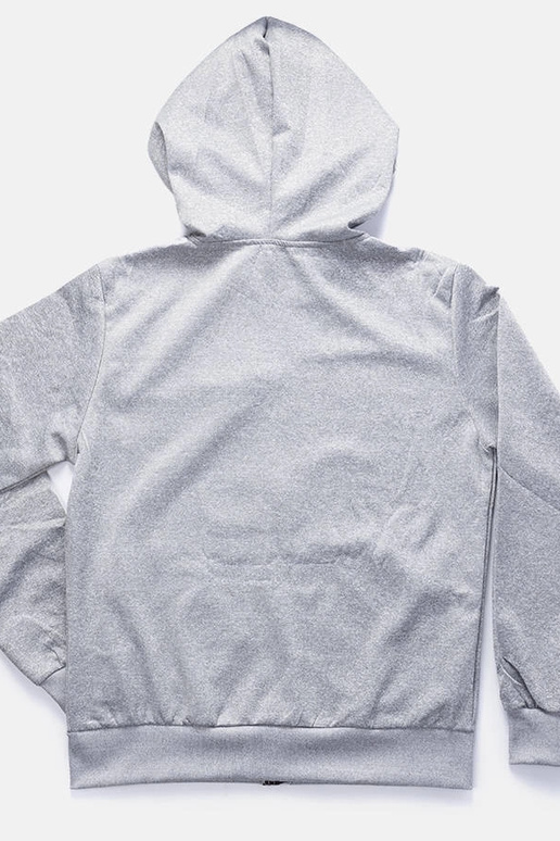 Pánska svetlošedá mikina s kapucňou...