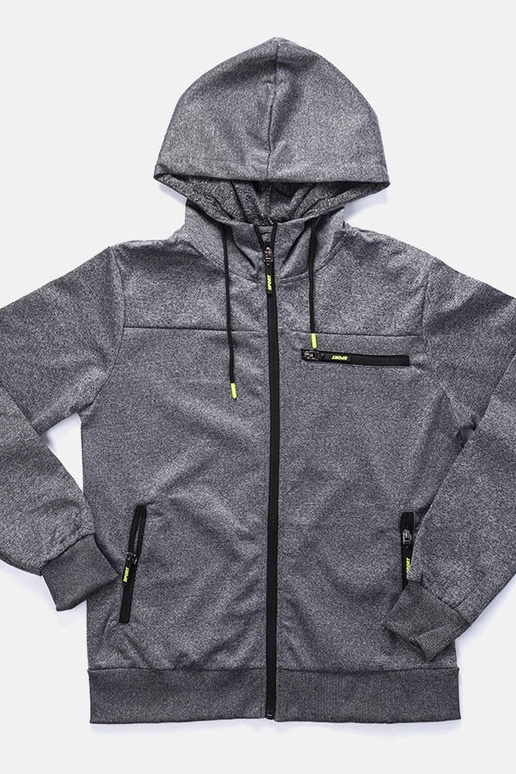 Tmavosivá pánska mikina s kapucňou...