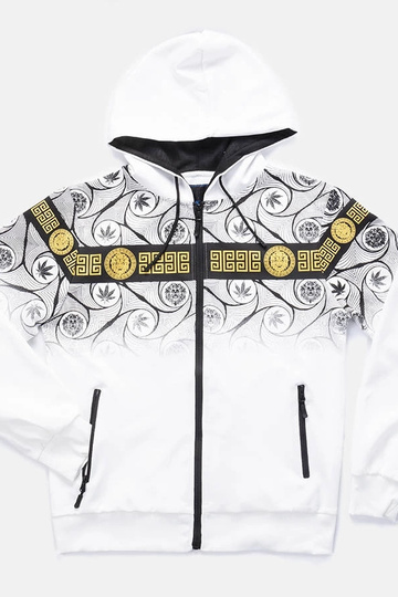 Biela pánska mikina s...