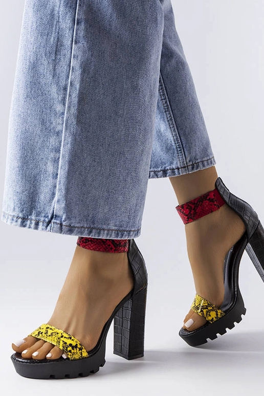 Sandále Knoxville Yellow Snake Print Sandále Knoxville Yellow Snake Print