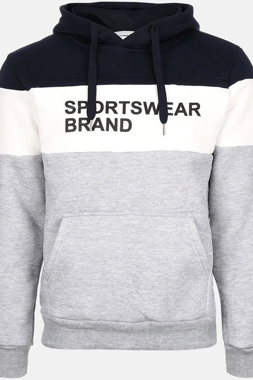 Svetlošedá pánska mikina s kapucňou