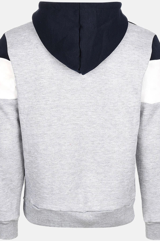 Svetlošedá pánska mikina s kapucňou