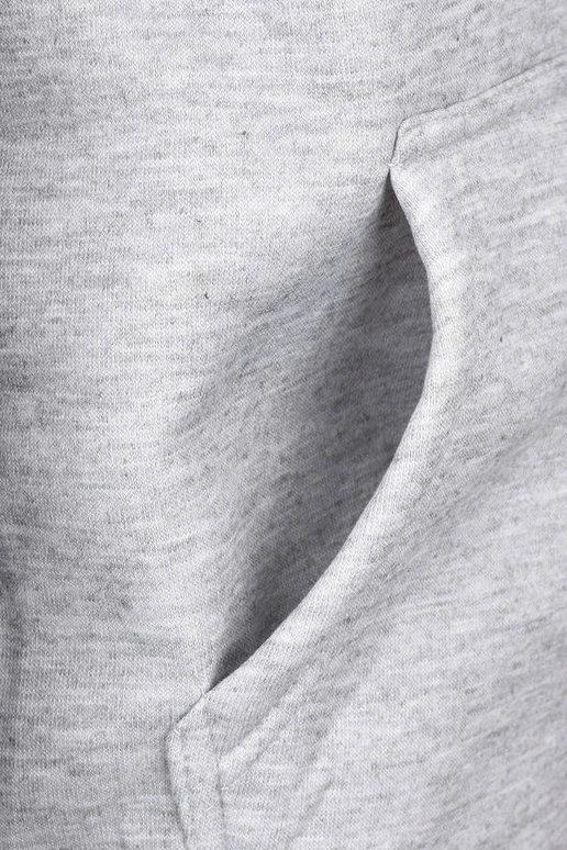 Svetlošedá pánska mikina s kapucňou