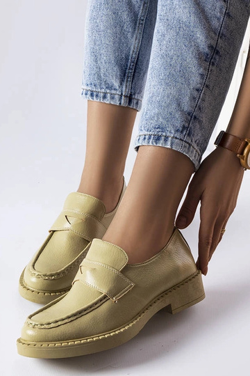 Zelené elegantné kožené...