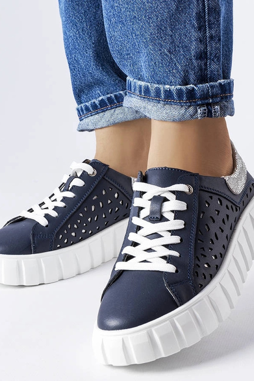 Tmavomodré športové topánky s...