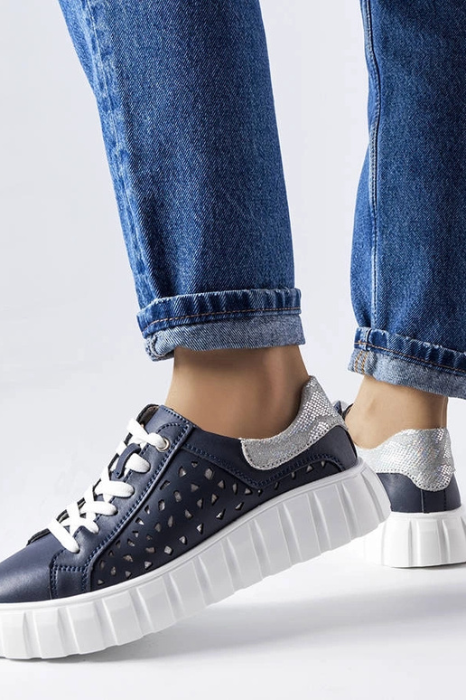 Tmavomodré športové topánky s...