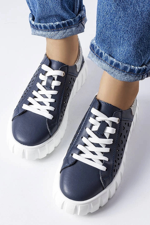 Tmavomodré športové topánky s...